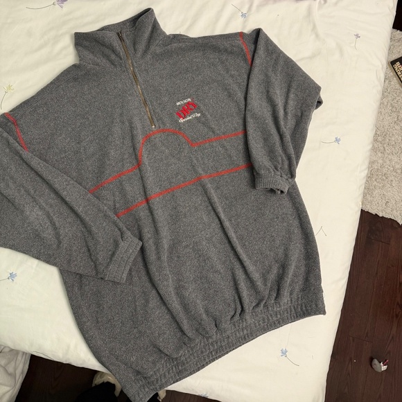 VINTAGE Molson Dry Special Day two-toned 1/4 zip fleece sweatshirt - Picture 3 of 10
